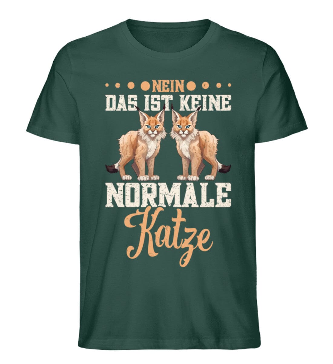 Keine normale Katze Luchs - Unisex Premium Bio Shirt Glazed Green S 