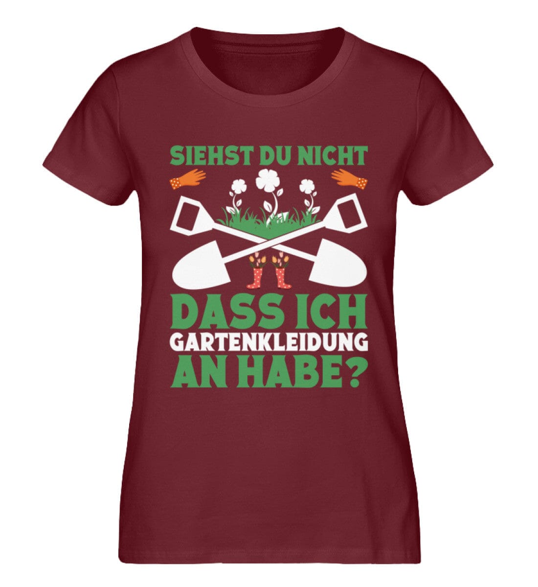 Ich habe Gartenkleidung an - Damen Premium Bio Shirt Burgundy XS 