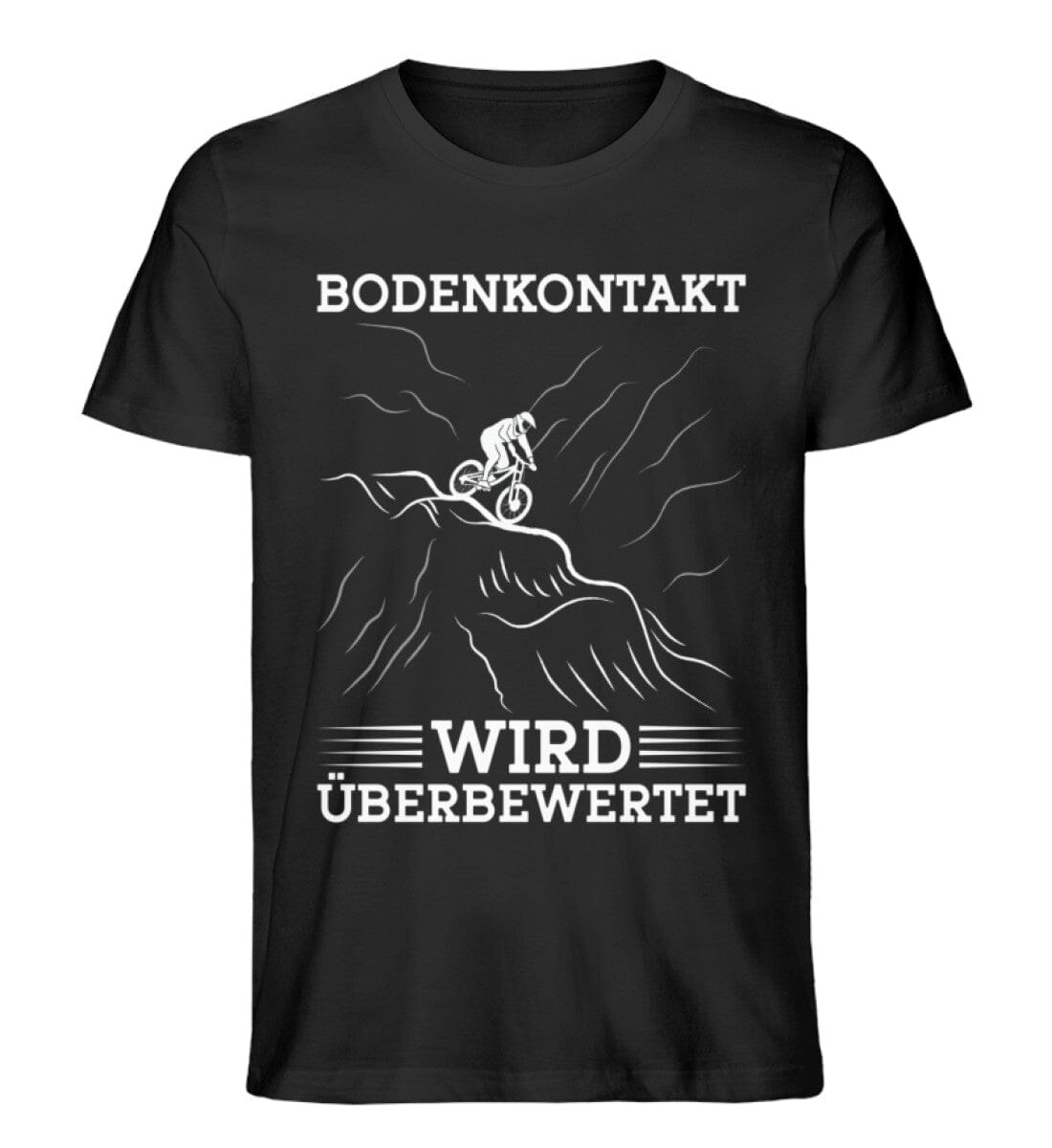 Bodenkontakt wird überbewertet - Unisex Premium Bio Shirt Black XS 