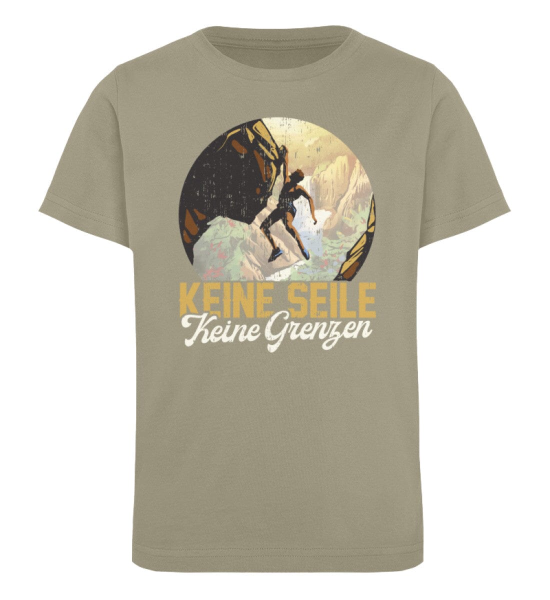 Keine Seile Keine Grenzen - Kinder Bio Shirt Khaki 9/11 (134/146) 