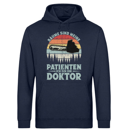 Bäume sind meine Patienten - Unisex Bio Hoodie French Navy XS 