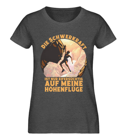 Die Schwerkraft ist eifersüchtig - Damen Premium Bio Shirt Dark Heather Grey XS 