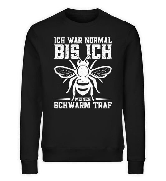 War normal bis ich meinen Schwarm traf - Unisex Bio Sweatshirt Black XS 