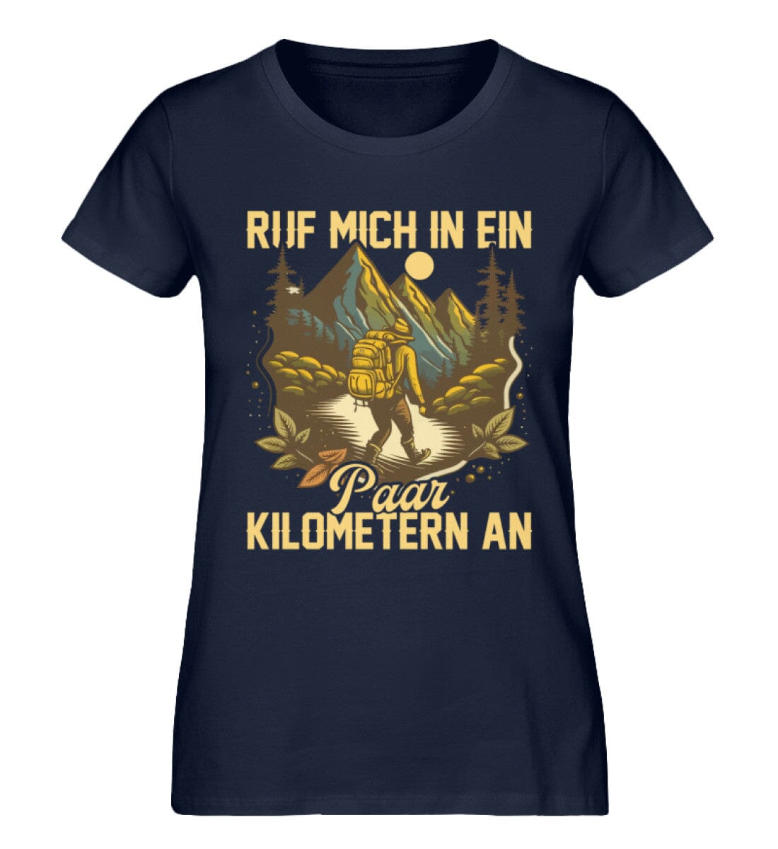 Ruf mich in ein paar Kilometern an - Damen Premium Bio Shirt French Navy XS 