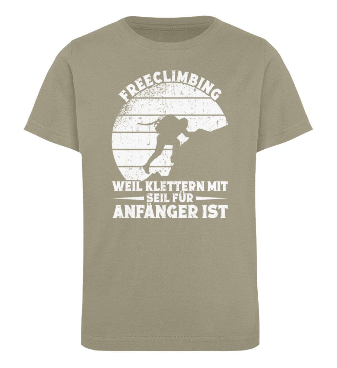 Klettern mit Seil ist für Anfänger - Kinder Bio Shirt Khaki 9/11 (134/146) 