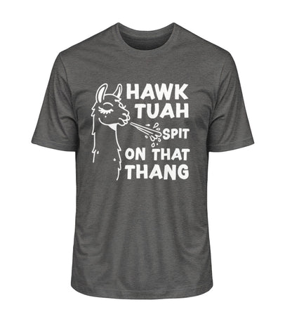 Hawk Tuah Spit On That Thang Unisex Bio T-Shirt in der Farbe grau Dark Heather Grey