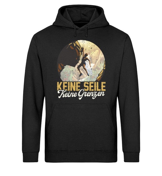 Keine Seile Keine Grenzen - Unisex Bio Hoodie Black XS 