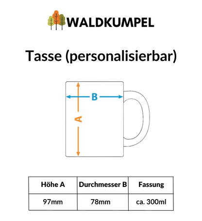 Verliebte Rehe - Tasse (personalisierbar) 