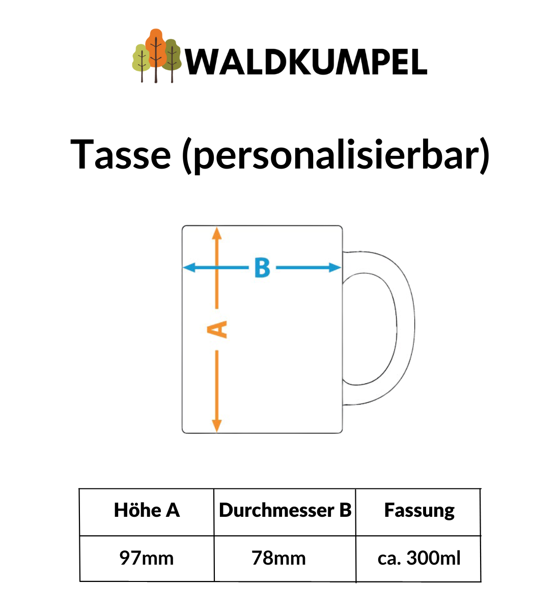 Weihnachten mit Waldtieren - Tasse (personalisierbar)