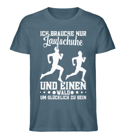 Ich brauche Laufschuhe und Wald - Unisex Premium Bio Shirt Stargazer S 