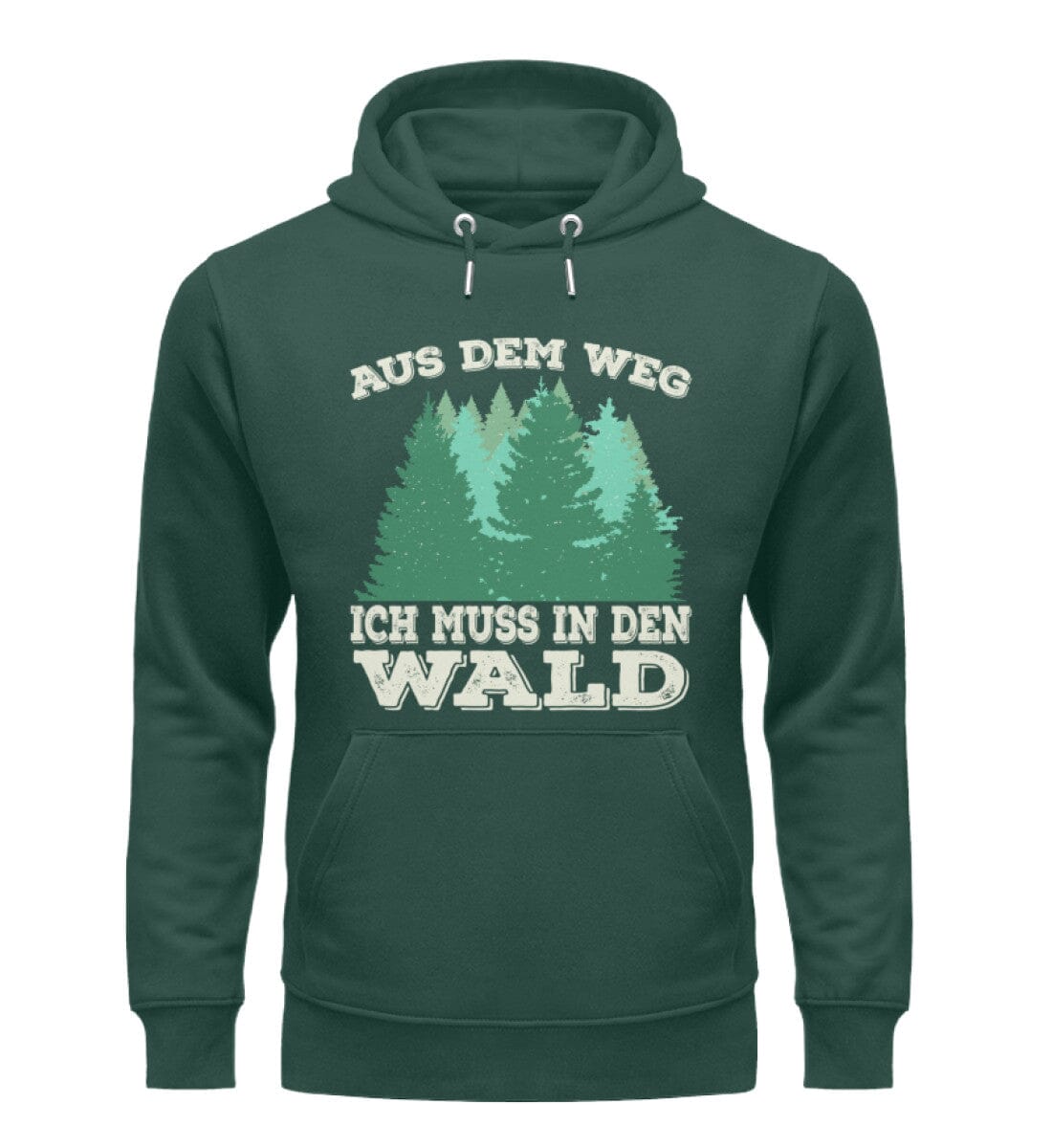 Geh aus dem Weg ich muss in den Wald - Unisex Premium Bio Hoodie Glazed Green S 