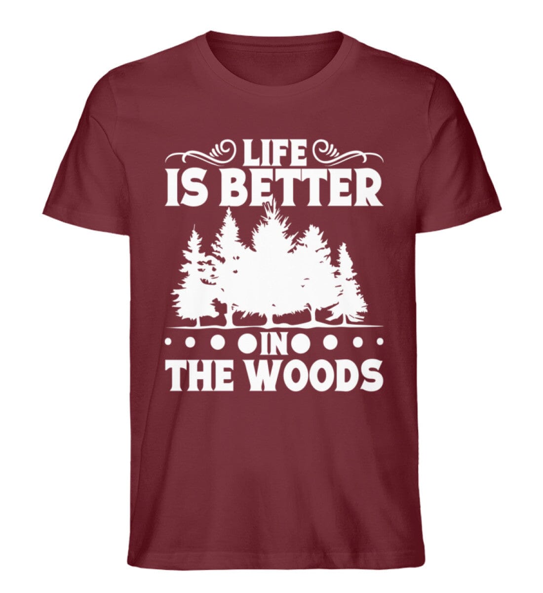 life is better in the woods - Unisex Premium Bio Shirt Burgundy S 