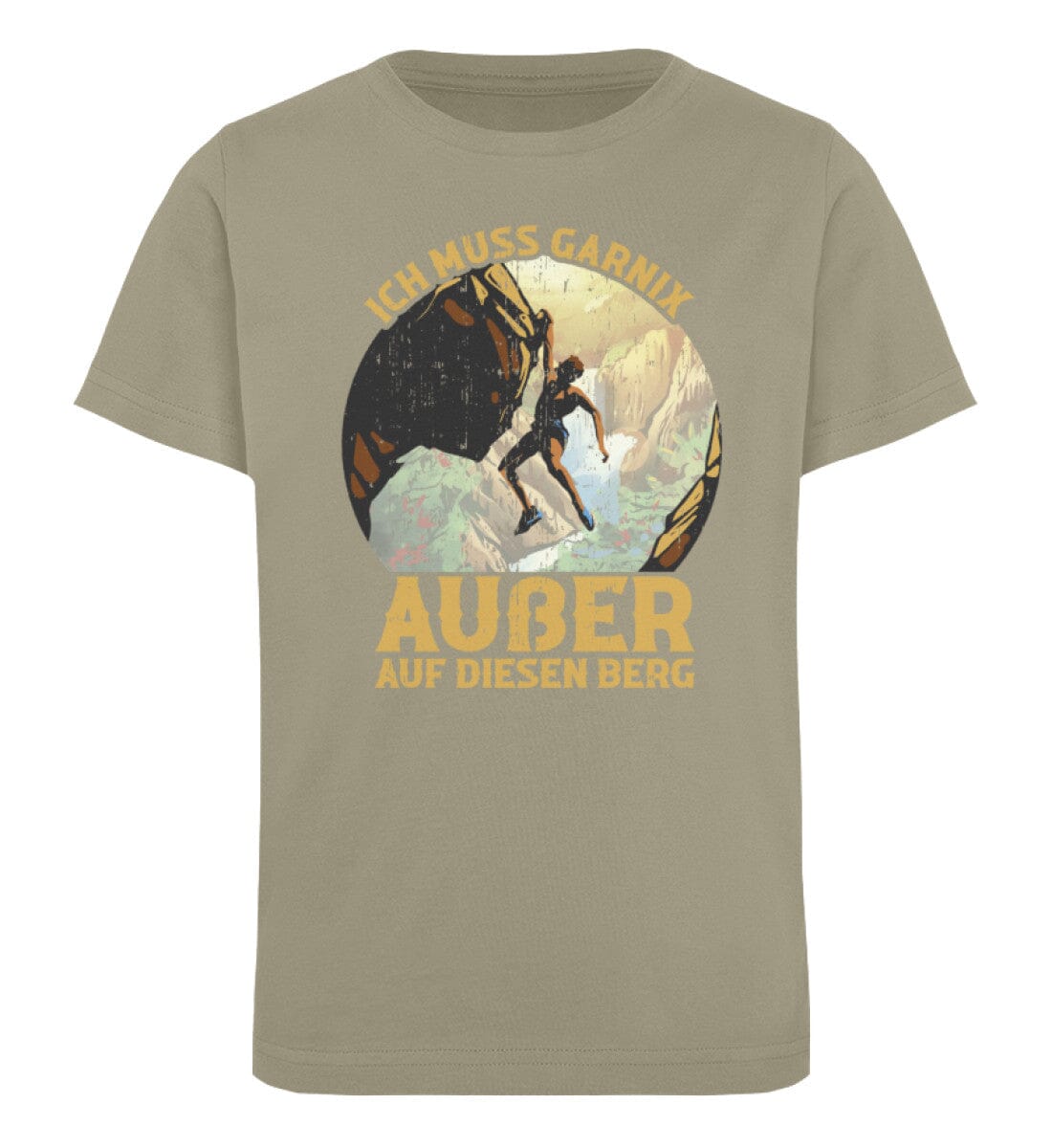 Ich muss nur auf den Berg - Kinder Bio Shirt Khaki 9/11 (134/146) 