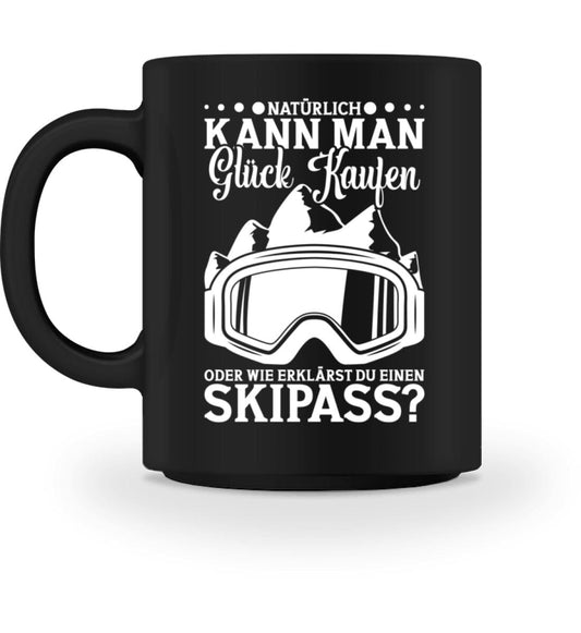 Glück kann man kaufen Skipass - Tasse Black M 