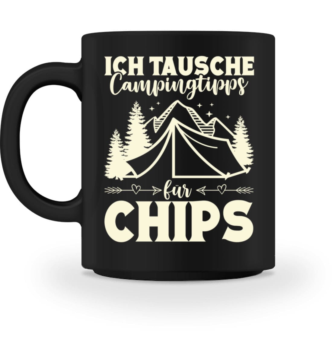 Ich tausche Campingtipps für Chips - Tasse Black M 