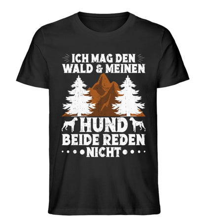 Ich mag den Wald und meinen Hund - Unisex Premium Bio Shirt Black XS 