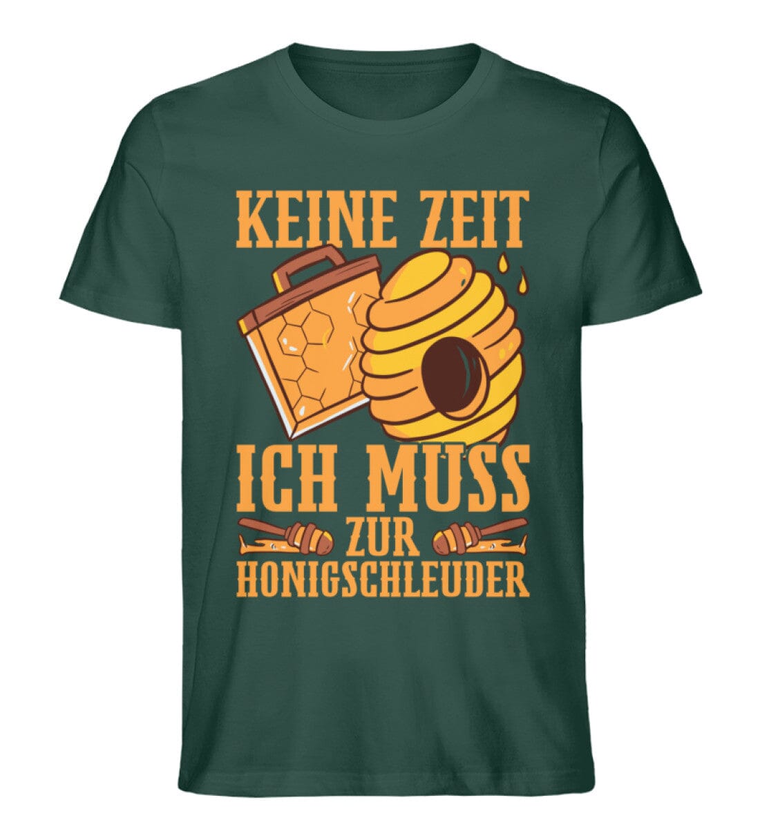 Keine Zeit ich muss zur Honigschleuder - Unisex Premium Bio Shirt Glazed Green S 