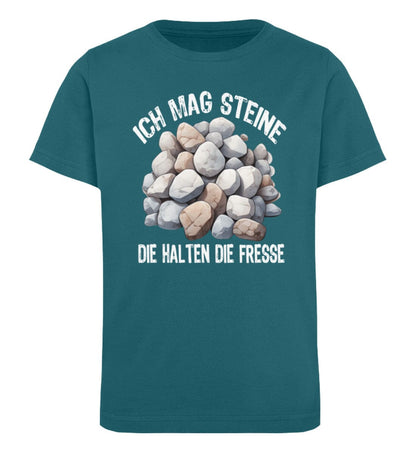 Ich mag Steine die halten die Fresse - Kinder Bio Shirt Ocean Depth 12/14 (152/164) 