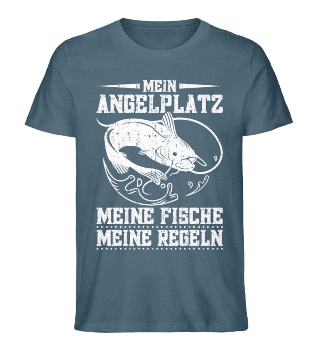 Mein Angelplatz meine Fische meine Regeln - Unisex Premium Bio Shirt Stargazer S 