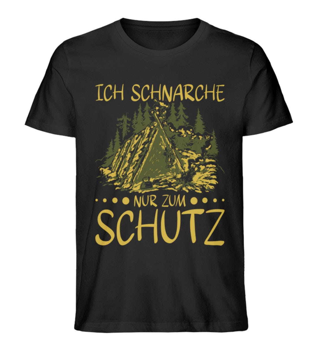 Ich schnarche nur zum Schutz - Unisex Premium Bio Shirt Black XS 