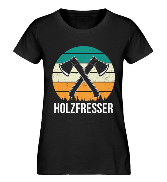 Holzfresser - Damen Premium Bio Shirt Black XS 