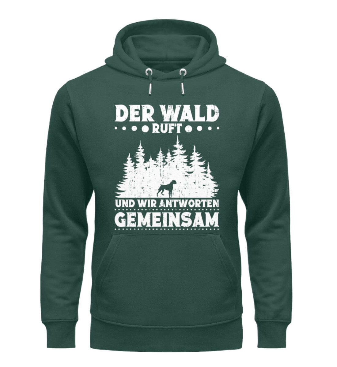 Der Wald ruft und wir antworten gemeinsam - Unisex Premium Bio Hoodie Glazed Green S 