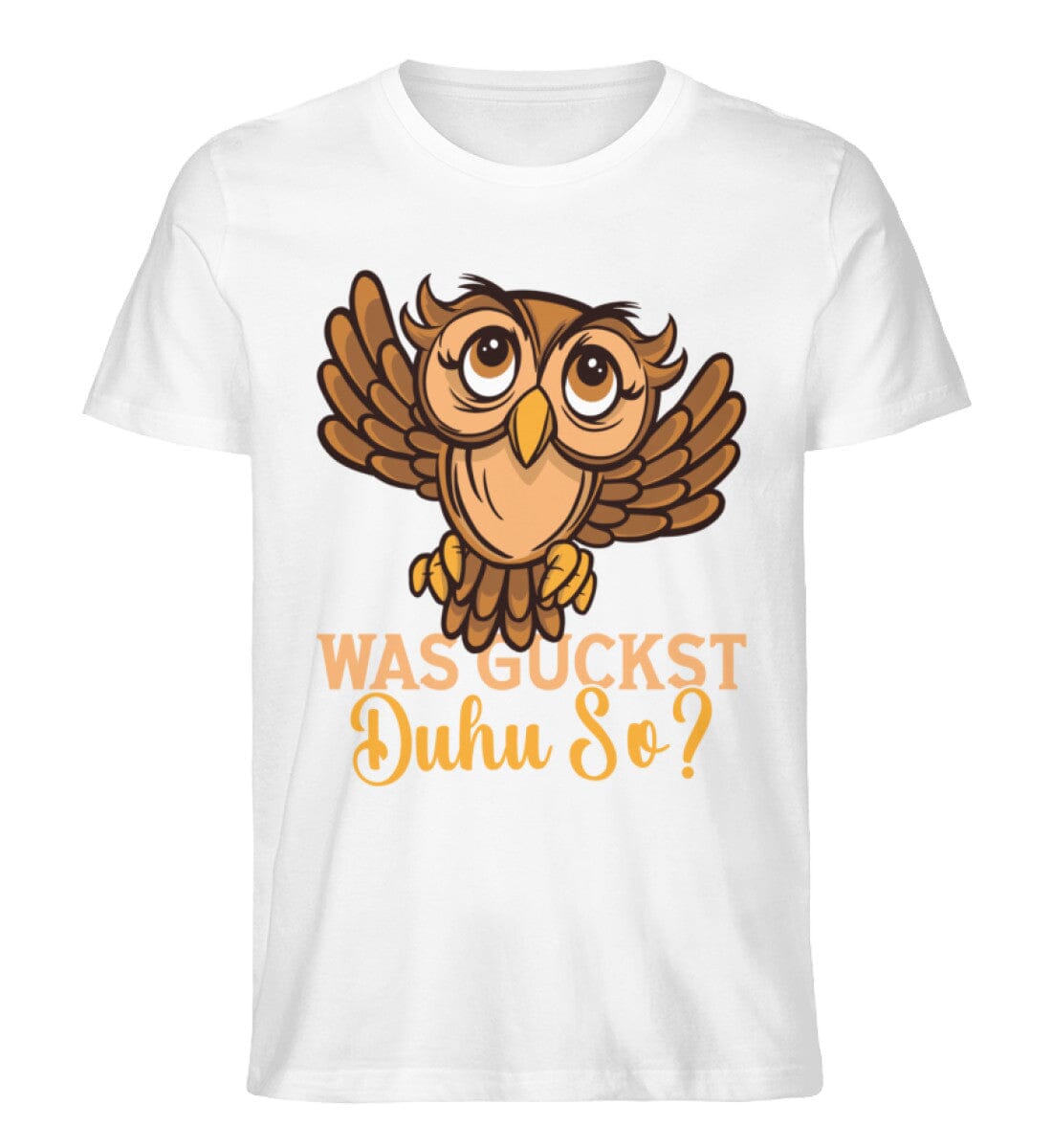 Was guckst duhu so Eule - Unisex Premium Bio Shirt White XS 