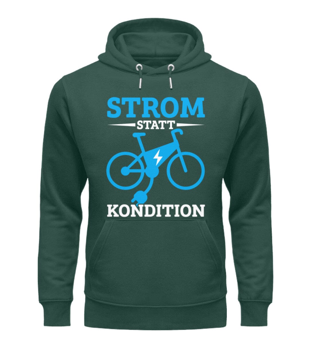 Strom statt Kondition - Unisex Organic Hoodie Glazed Green S 