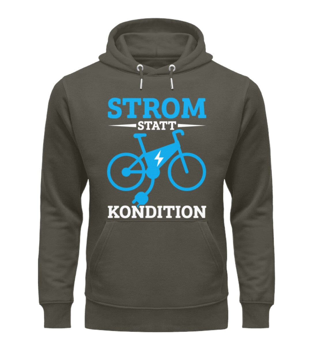 Strom statt Kondition - Unisex Organic Hoodie Khaki XS 