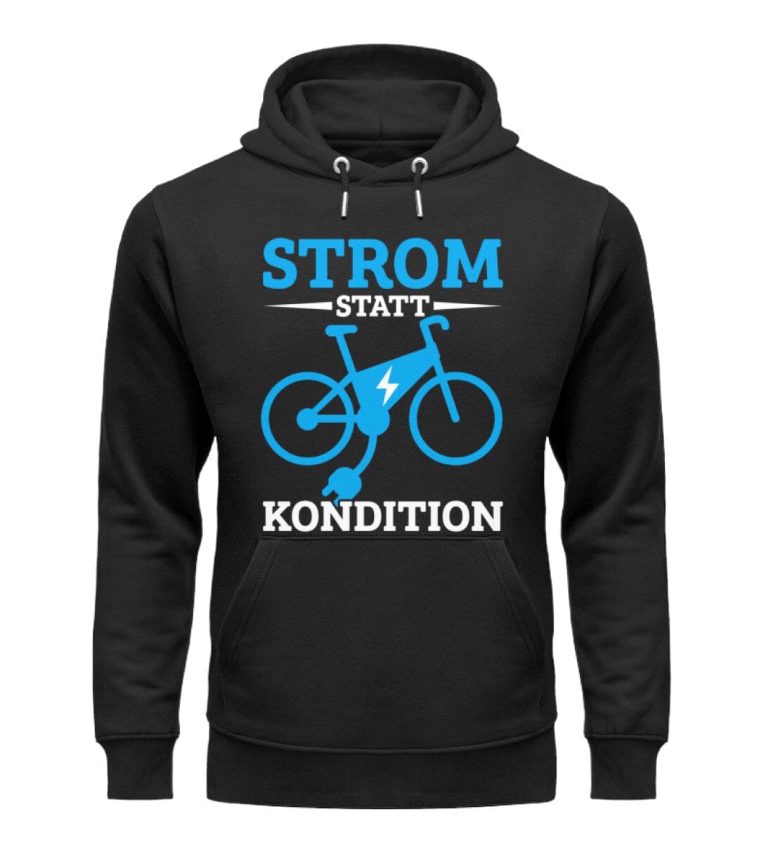 Strom statt Kondition - Unisex Organic Hoodie Black XS 