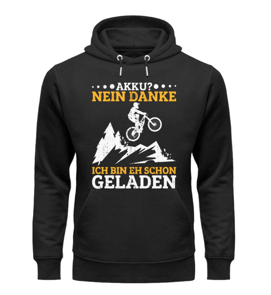 Akku nein Danke Fahrrad - Unisex Premium Bio Hoodie Black XS 