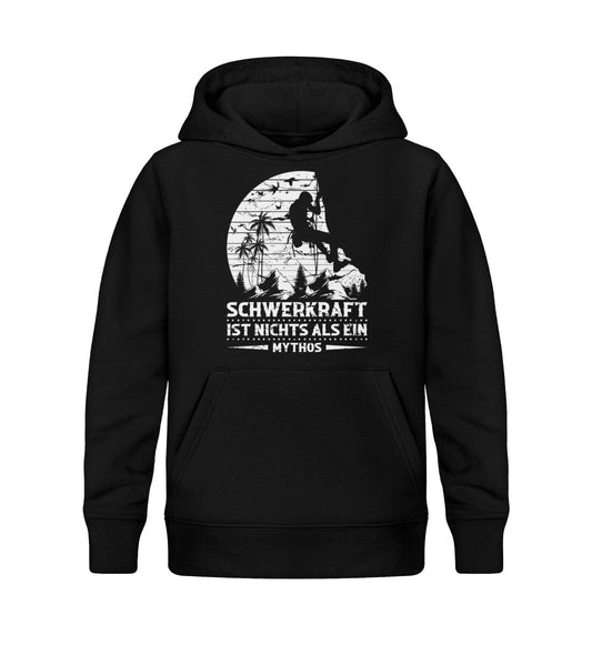 Schwerkraft ist nichts als ein Mythos - Kinder Bio Hoodie Black 12/14 (152/164) 