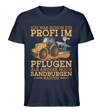 Profi im Pflügen - Unisex Premium Bio Shirt French Navy XS 