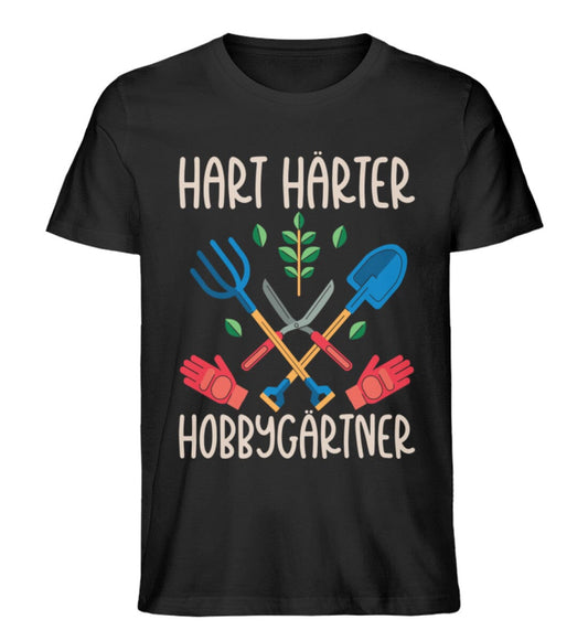 Hart Härter Hobbygärtner - Unisex Premium Bio Shirt Black XS 