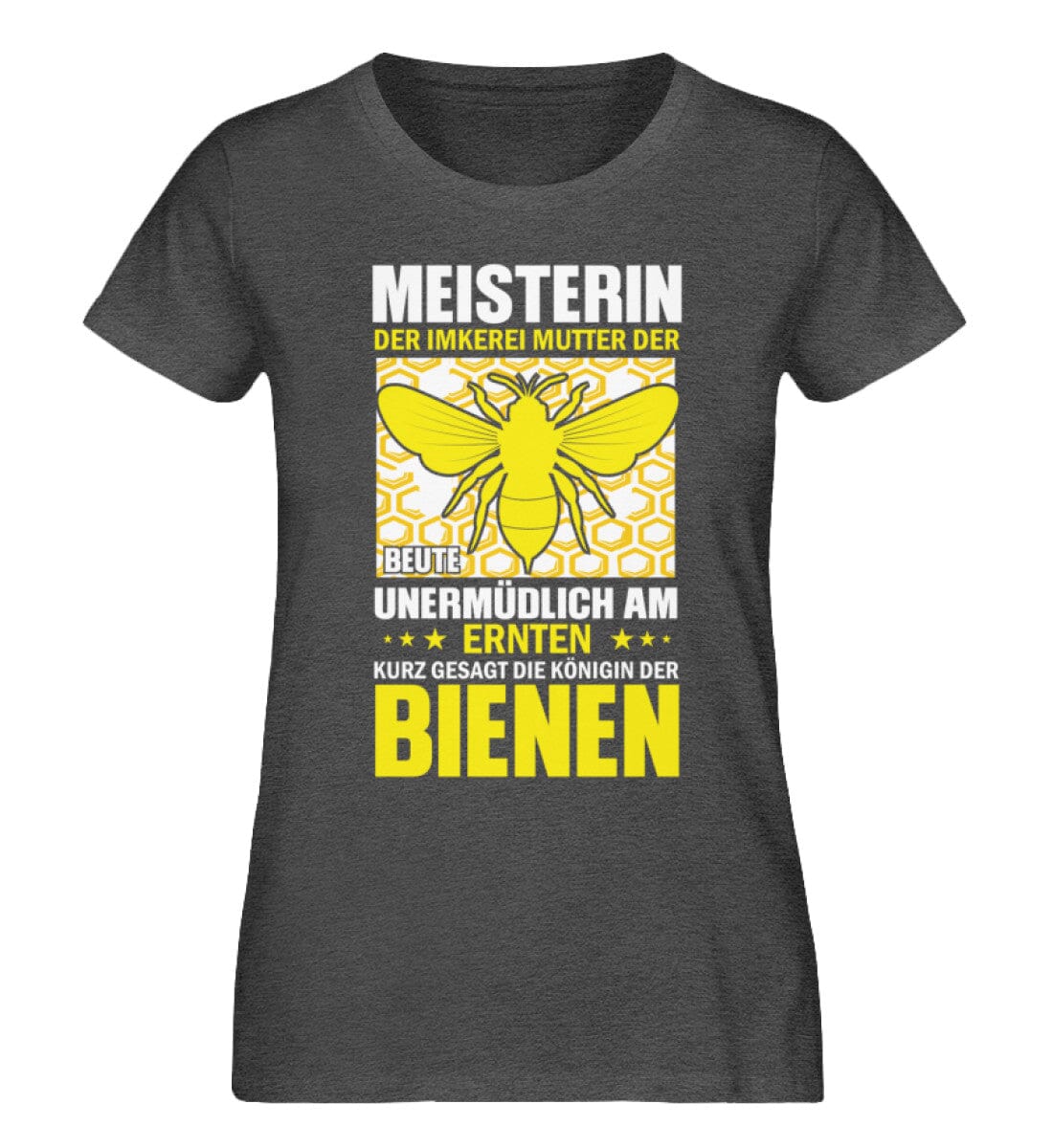 Die Königin der Bienen - Damen Premium Bio Shirt Dark Heather Grey XS 