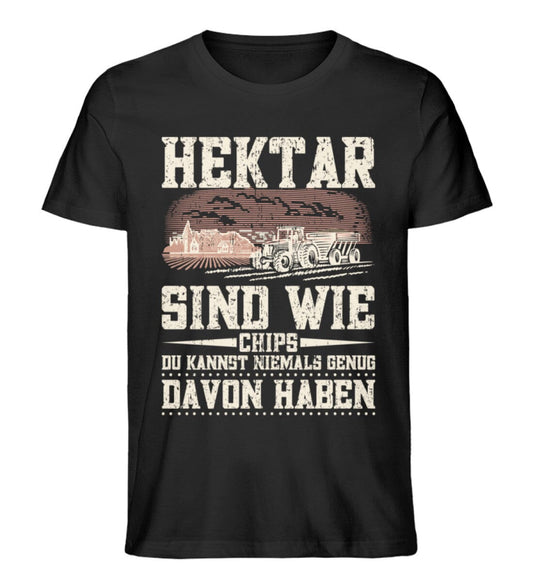 Hektar sind wie Chips - Unisex Premium Bio Shirt Black XS 