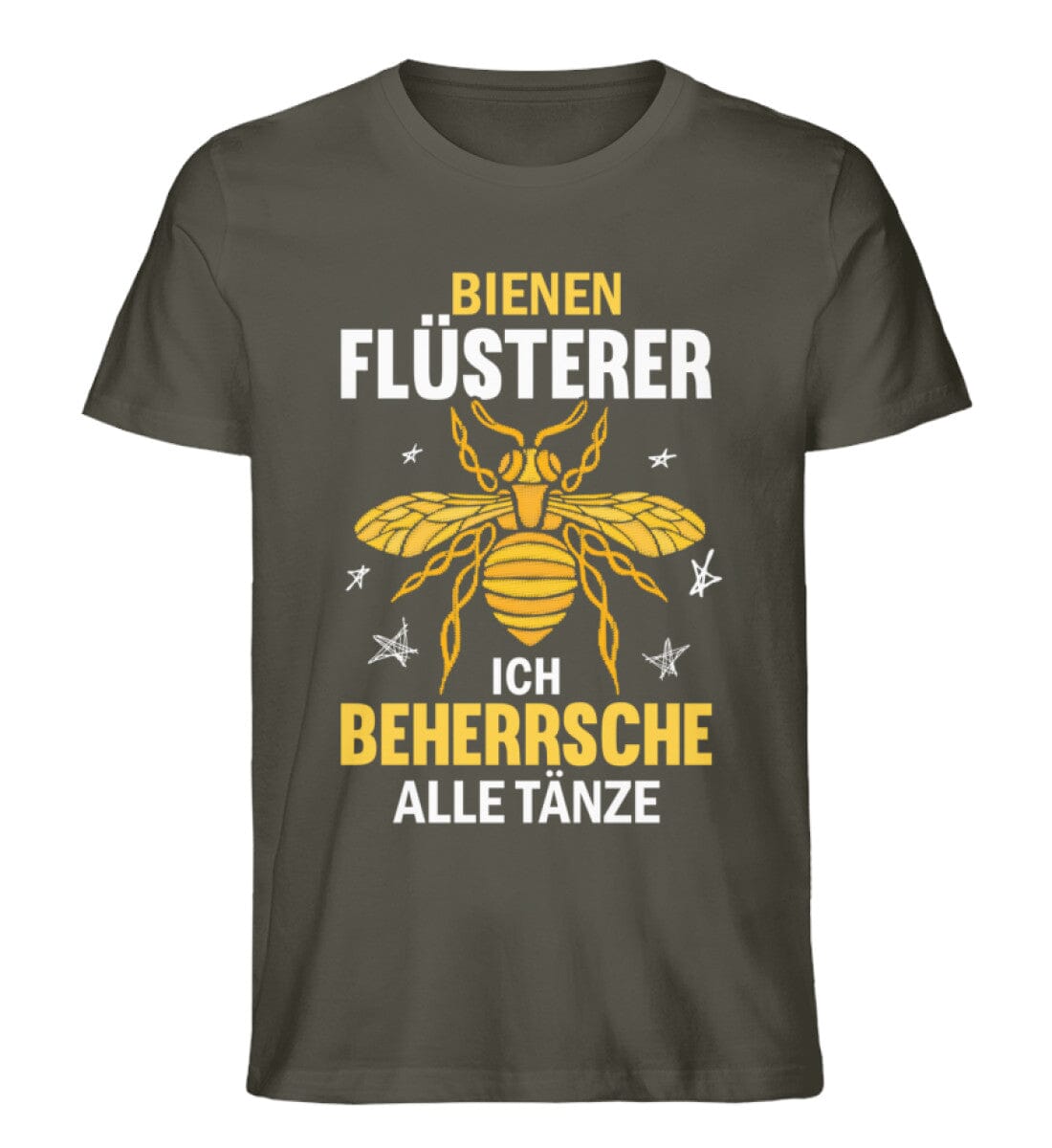 Ich beherrsche alle Bienentänze - Unisex Premium Bio Shirt Khaki S 