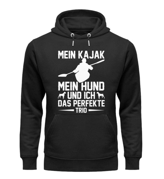 Perfekte Trio Ich Kajak und Hund - Unisex Premium Bio Hoodie Black XS 