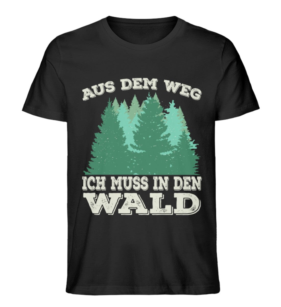 Geh aus dem Weg ich muss in den Wald - Unisex Premium Bio Shirt Black XS 