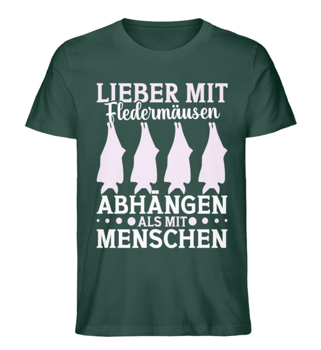 Mit Fledermäusen abhängen als mit Menschen - Unisex Premium Bio Shirt Glazed Green S 