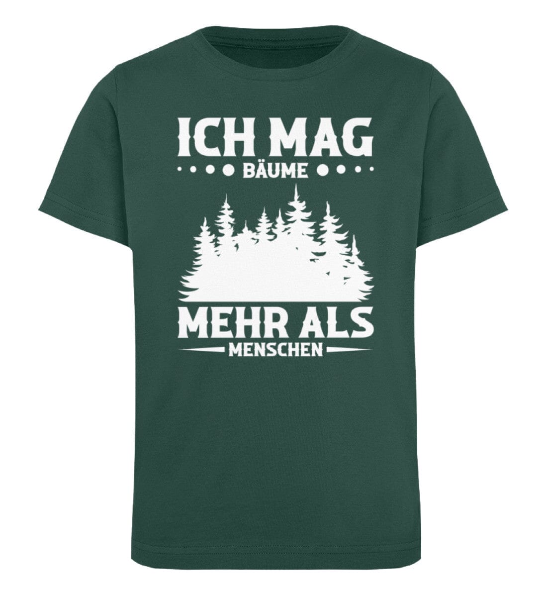 Ich mag Bäume mehr als Menschen - Kinder Bio Shirt Glazed Green 12/14 (152/164) 