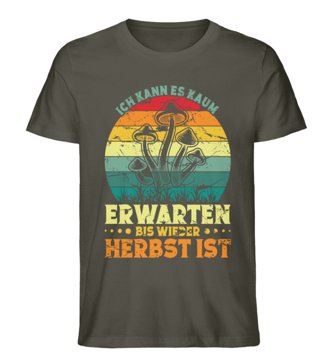 Ich kann es kaum erwarten bis Herbst ist - Unisex Premium Bio Shirt Khaki S 