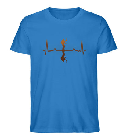 Herzschlag Bergsteiger - Unisex Premium Bio Shirt Royal Blue S 