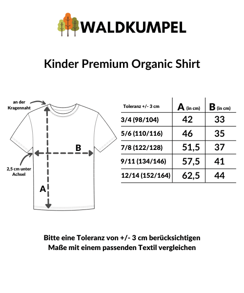 Waldtier in der Natur Dachs  - Kinder Bio Shirt