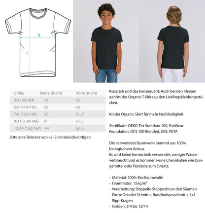 Wasserfarben-Vogel - Kinder Bio Shirt 