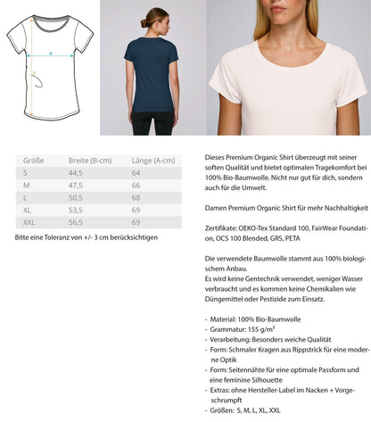 Wasserfarben-Vogel  - Damen Premium Bio Shirt