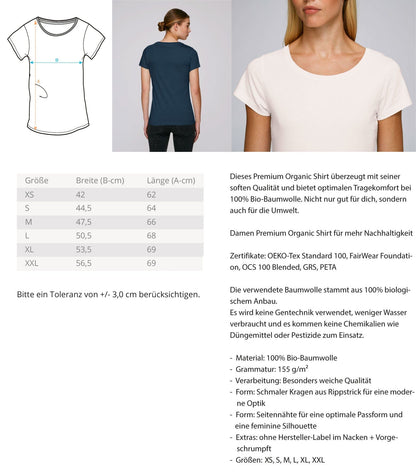 Messen Sägen Fluchen Handwerker - Damen Premium Bio Shirt 