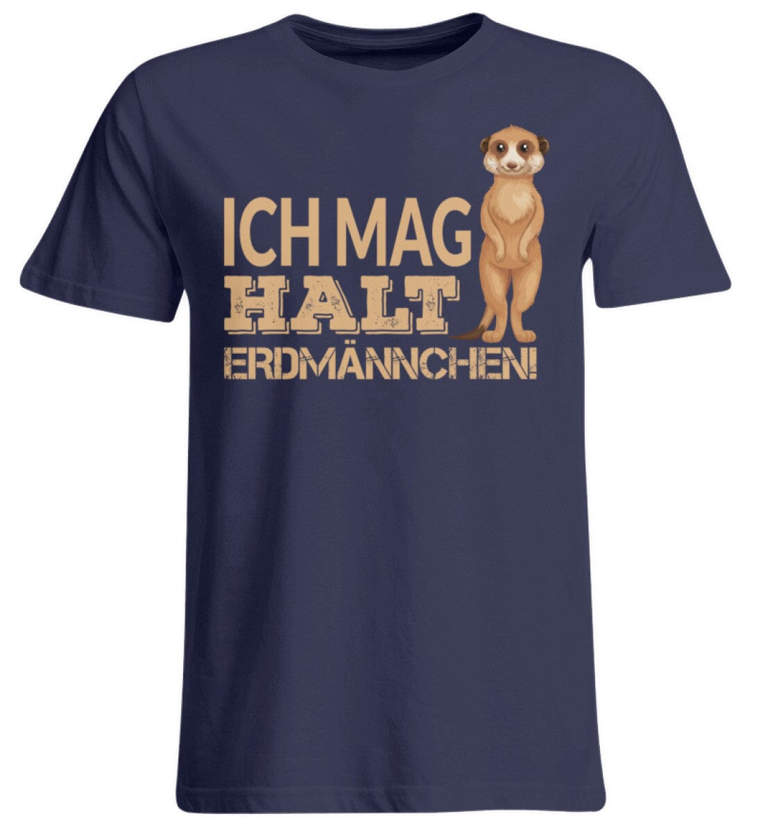 Ich mag halt Erdmännchen - Übergrößenshirt Navy 3XL 