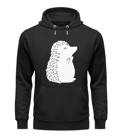 Tier des Waldes Igel gezeichnet - Unisex Premium Bio Hoodie Black XS 