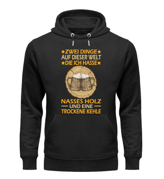 Nasses Holz und trockene Kehle - Unisex Premium Bio Hoodie Black XS 